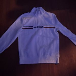 Tommy Hilfiger white long sleeve zip sweater